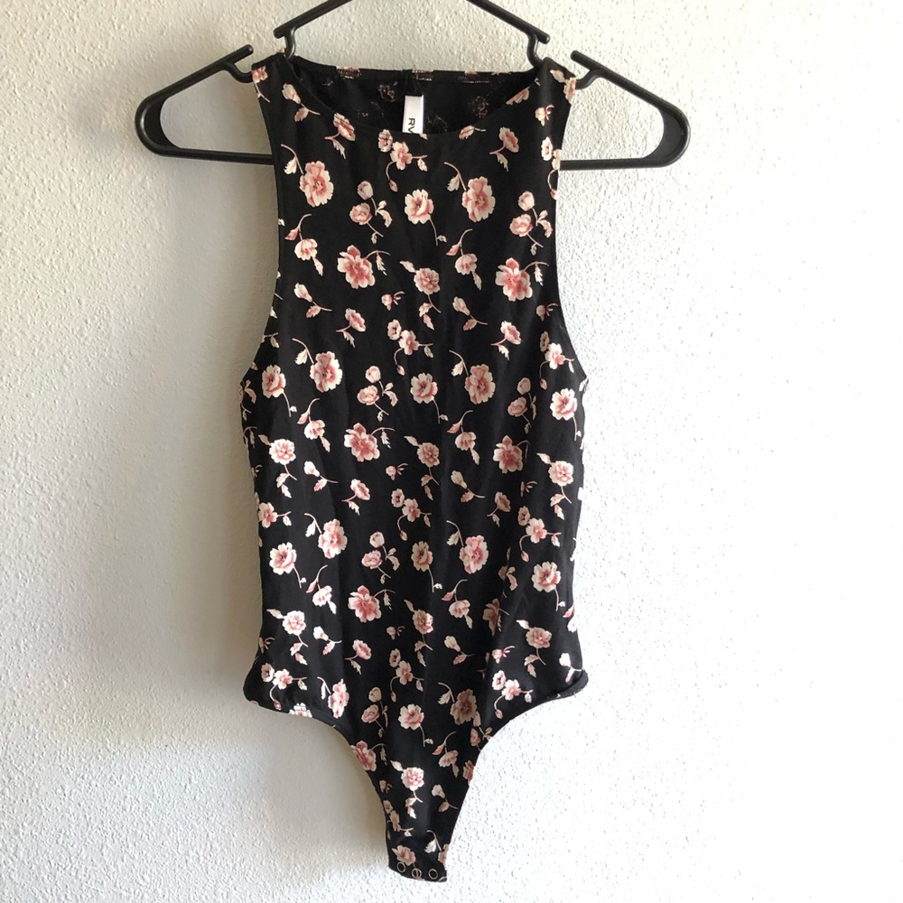 NWOT RVCA Floral Bodysuit